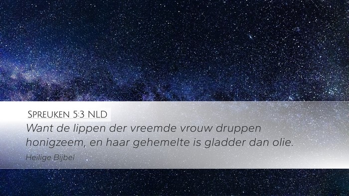 Spreuken 5:3 NLD Bible Verse Image