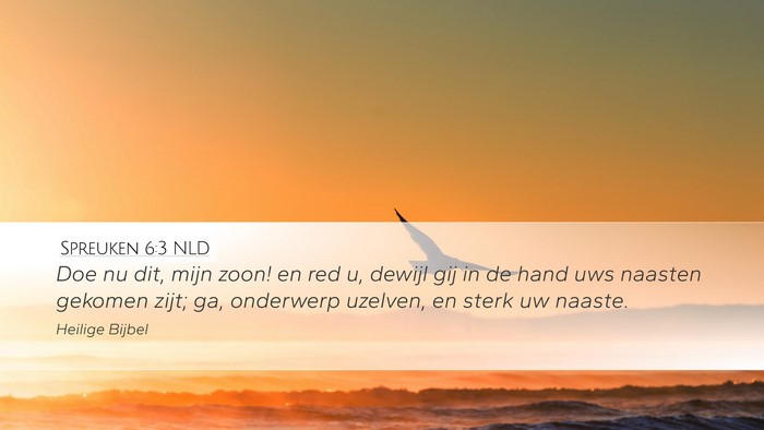Spreuken 6:3 NLD Desktop Wallpaper - Doe nu dit, mijn zoon! en red u, dewijl gij in de - Desktop Bible Verse Wallpaper