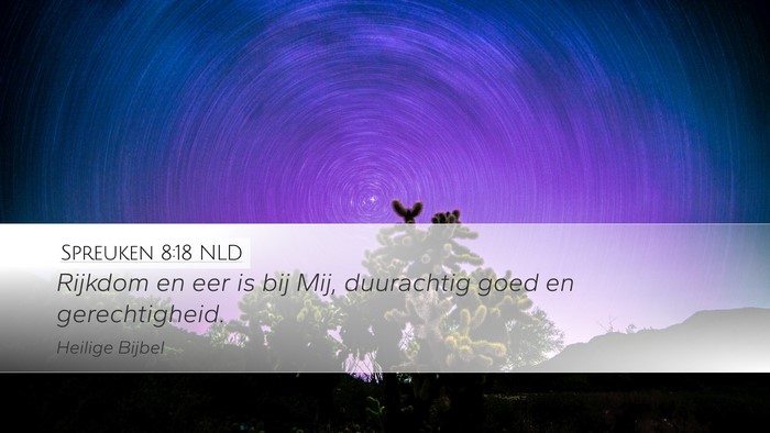 Spreuken 8:18 NLD Bible Verse Image