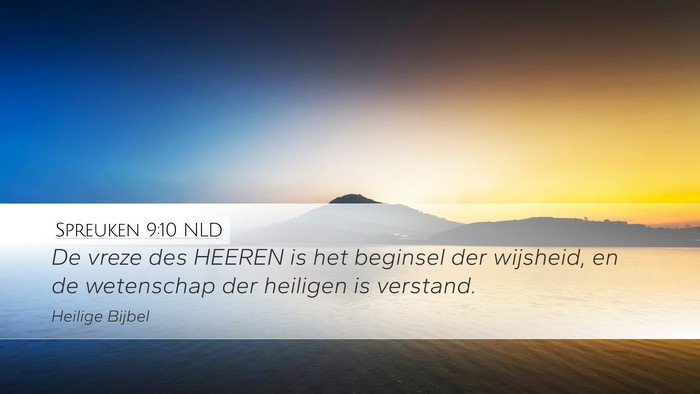 Spreuken 9:10 NLD Bible Verse Image