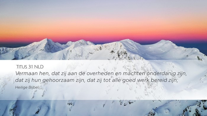 Titus 3:1 NLD Bible Verse Image