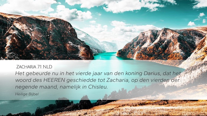 Zacharia 7:1 NLD Bible Verse Image