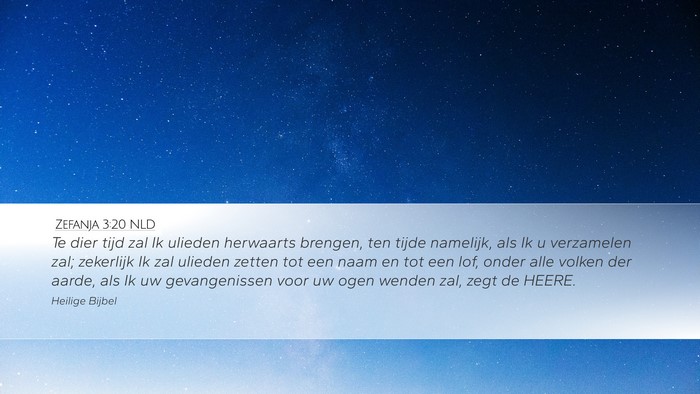 Zefanja 3:20 NLD Bible Verse Image