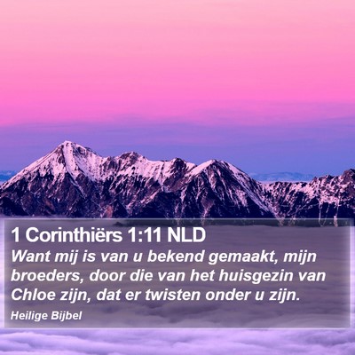 1 Corinthiërs 1:11 NLD Bible Verse Image