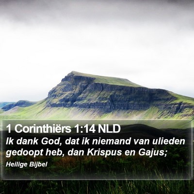1 Corinthiërs 1:14 NLD Bible Verse Image