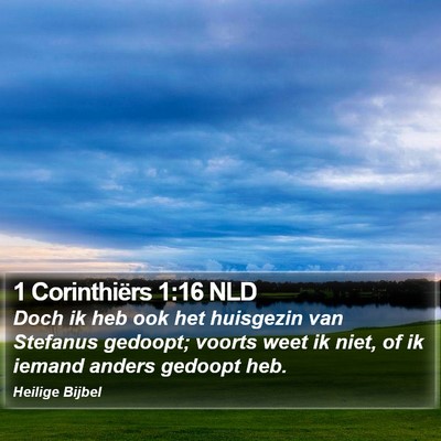 1 Corinthiërs 1:16 NLD Bible Verse Image