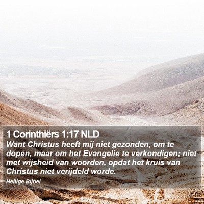 1 Corinthiërs 1:17 NLD Bible Verse Image