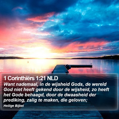 1 Corinthiërs 1:21 NLD Bible Verse Image