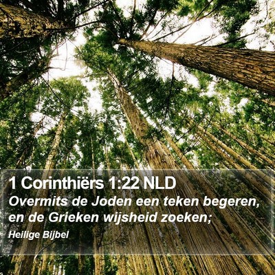 1 Corinthiërs 1:22 NLD Bible Verse Image
