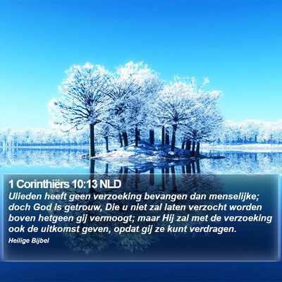 1 Corinthiërs 10:13 NLD Bible Verse Image