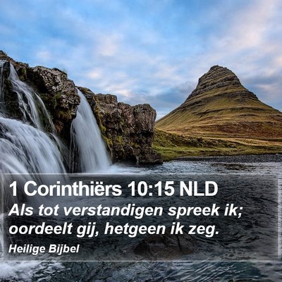 1 Corinthiërs 10:15 NLD Bible Verse Image