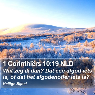 1 Corinthiërs 10:19 NLD Bible Verse Image