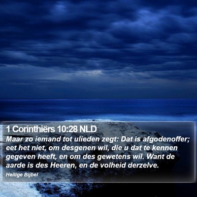 1 Corinthiërs 10:28 NLD Bible Verse Image