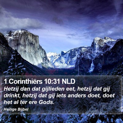 1 Corinthiërs 10:31 NLD Bible Verse Image