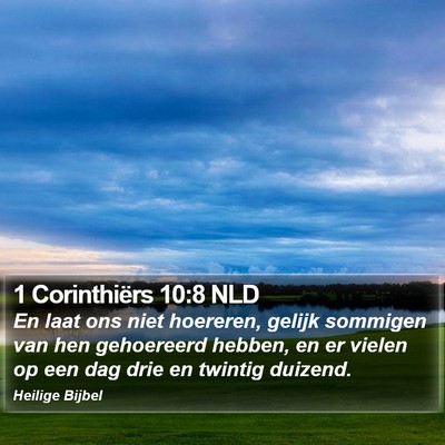 1 Corinthiërs 10:8 NLD Bible Verse Image