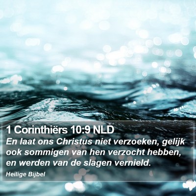 1 Corinthiërs 10:9 NLD Bible Verse Image