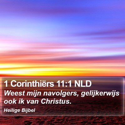 1 Corinthiërs 11:1 NLD Bible Verse Image