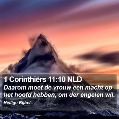1 Corinthiërs 11:10 NLD Bible Verse Image