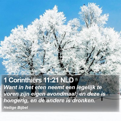 1 Corinthiërs 11:21 NLD Bible Verse Image