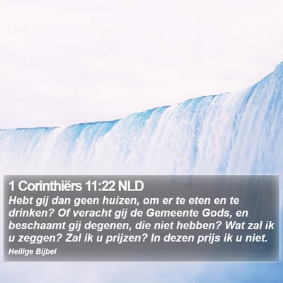 1 Corinthiërs 11:22 NLD Bible Verse Image