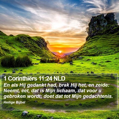 1 Corinthiërs 11:24 NLD Bible Verse Image