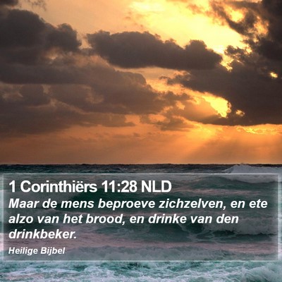 1 Corinthiërs 11:28 NLD Bible Verse Image
