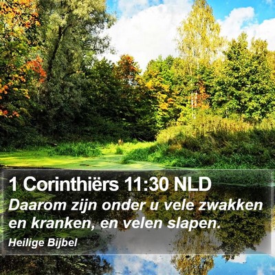 1 Corinthiërs 11:30 NLD Bible Verse Image