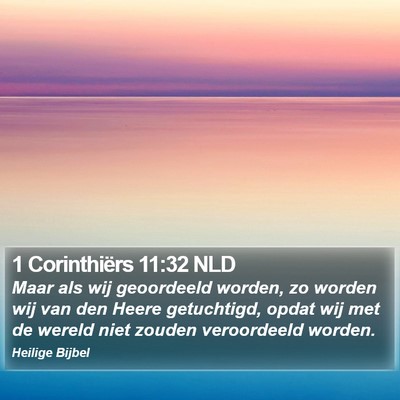 1 Corinthiërs 11:32 NLD Bible Verse Image
