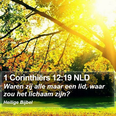 1 Corinthiërs 12:19 NLD Bible Verse Image