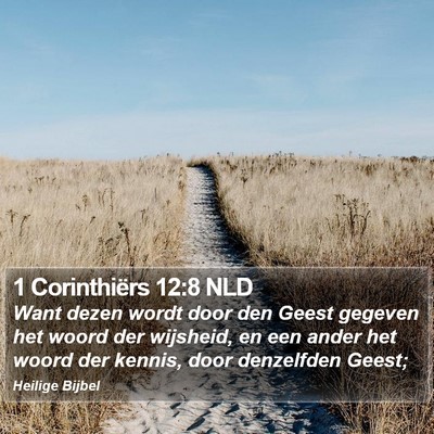 1 Corinthiërs 12:8 NLD Bible Verse Image