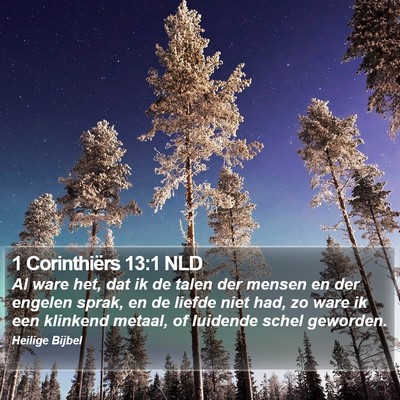 1 Corinthiërs 13:1 NLD Bible Verse Image
