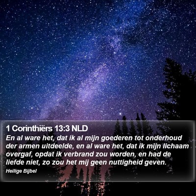 1 Corinthiërs 13:3 NLD Bible Verse Image