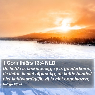 1 Corinthiërs 13:4 NLD Bible Verse Image