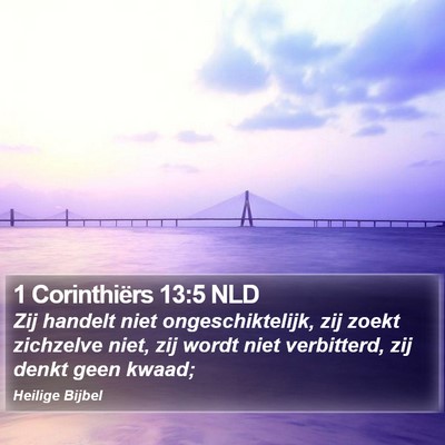 1 Corinthiërs 13:5 NLD Bible Verse Image