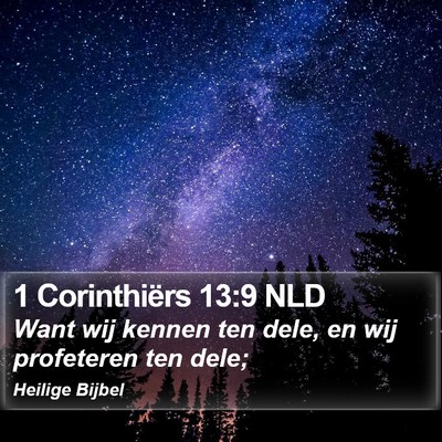 1 Corinthiërs 13:9 NLD Bible Verse Image
