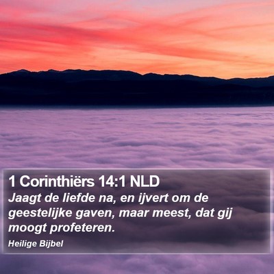 1 Corinthiërs 14:1 NLD Bible Verse Image