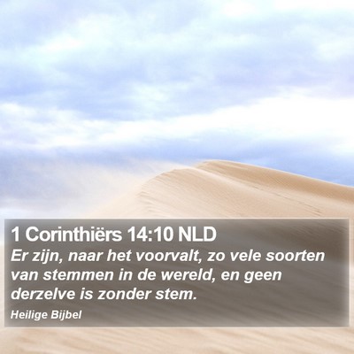 1 Corinthiërs 14:10 NLD Bible Verse Image