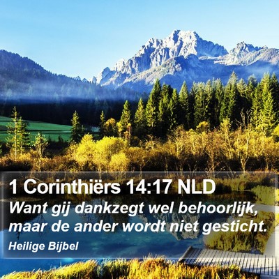 1 Corinthiërs 14:17 NLD Bible Verse Image