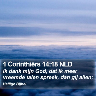 1 Corinthiërs 14:18 NLD Bible Verse Image