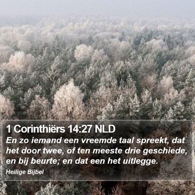 1 Corinthiërs 14:27 NLD Bible Verse Image