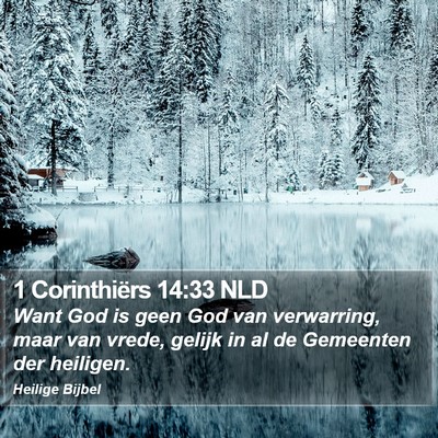 1 Corinthiërs 14:33 NLD Bible Verse Image