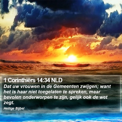 1 Corinthiërs 14:34 NLD Bible Verse Image