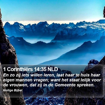 1 Corinthiërs 14:35 NLD Bible Verse Image