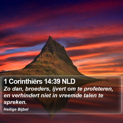 1 Corinthiërs 14:39 NLD Bible Verse Image