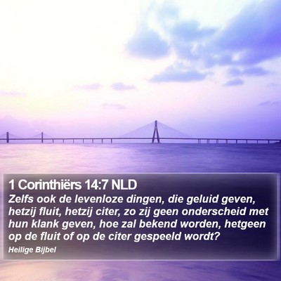 1 Corinthiërs 14:7 NLD Bible Verse Image