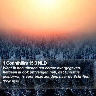 1 Corinthiërs 15:3 NLD Bible Verse Image