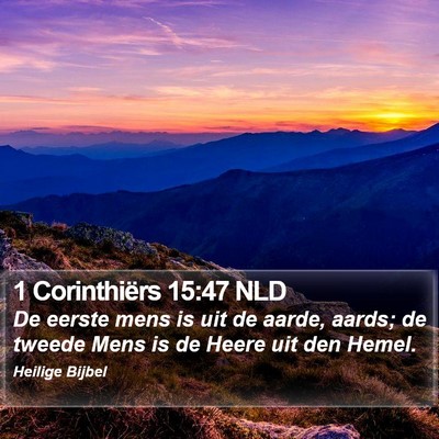 1 Corinthiërs 15:47 NLD Bible Verse Image