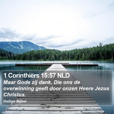 1 Corinthiërs 15:57 NLD Bible Verse Image