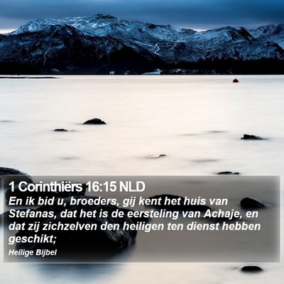 1 Corinthiërs 16:15 NLD Bible Verse Image