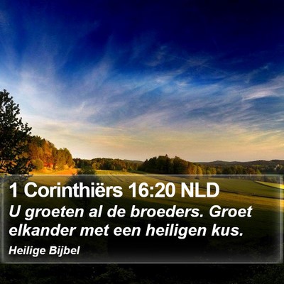 1 Corinthiërs 16:20 NLD Bible Verse Image
